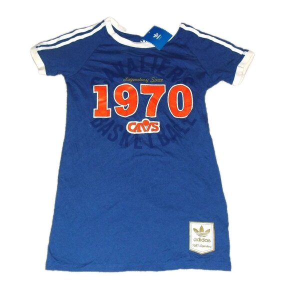 Cleveland Cavaliers Cavs Womens Adidas Blue T-shirt Top Sz. Small New Tags Nba - Picture 1 of 3